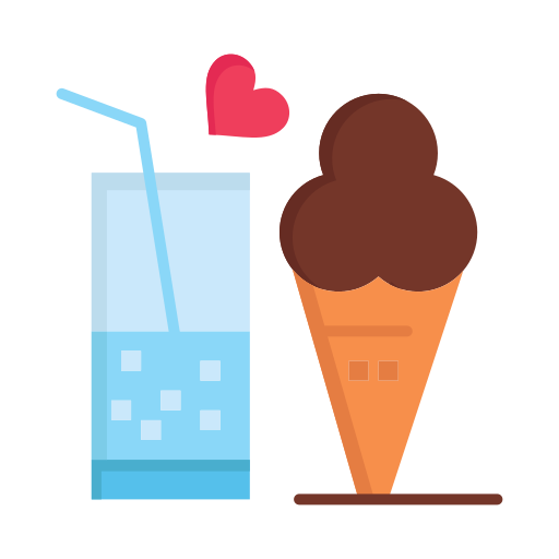 Cone, cream, day, food, glass, ice, juice icon