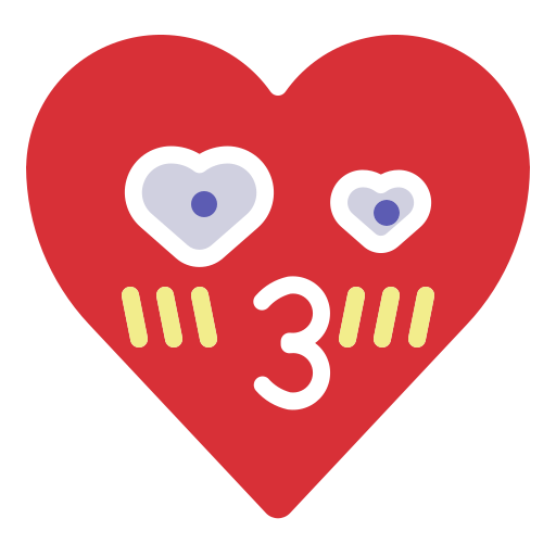 Crush, emoji, emotion, heart, kiss, love icon