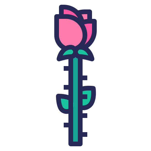 Rose, love, valentines, romantic, flower icon