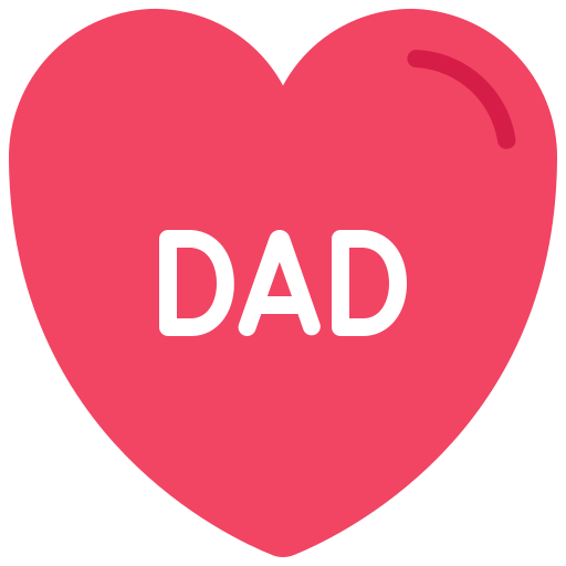 Dad, daddy, heart, love icon