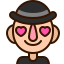 Man with hat emojis icon 64x64