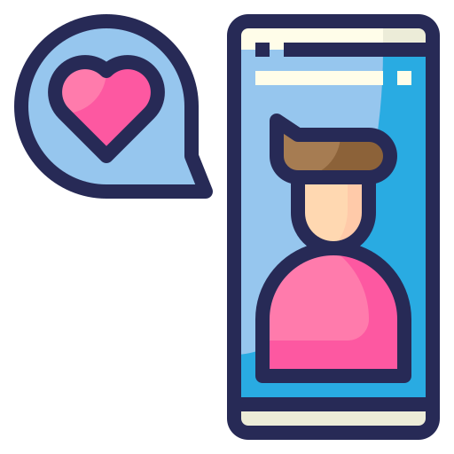 Message, love, heart, valentines, romantic icon