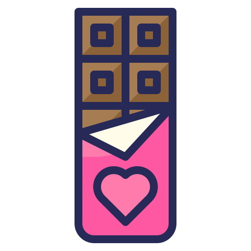 Chocolate, love, valentines, romantic, gift icon