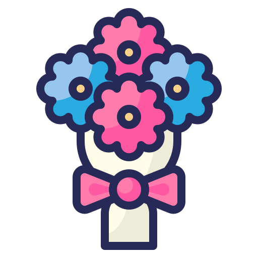 Bouquet, love, valentines, romantic, flower icon
