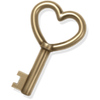 Key,Heart,Love,Gold