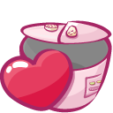 Cooker, heart, lover icon