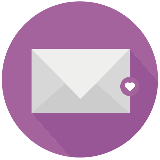 Heart, like, love, mail icon