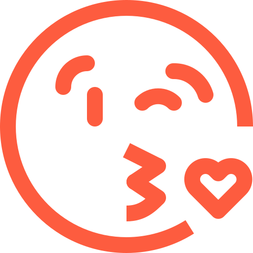 Adoration, emoji, emotion, face, heart, kiss, love icon