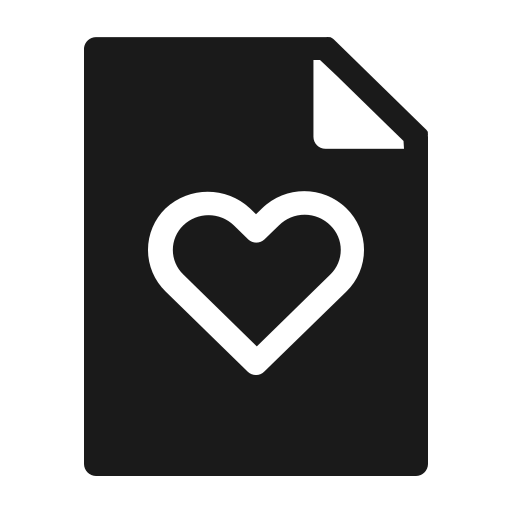 Document, files, folder, heart, love, paper, valentine icon