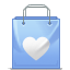 Bag, heart, love icon