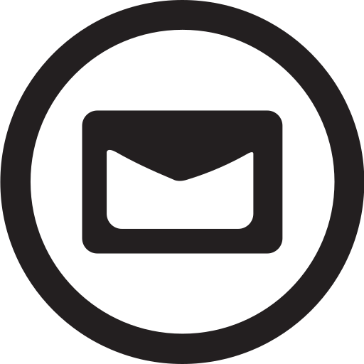 Contact, email, linecon, mail, message, round icon