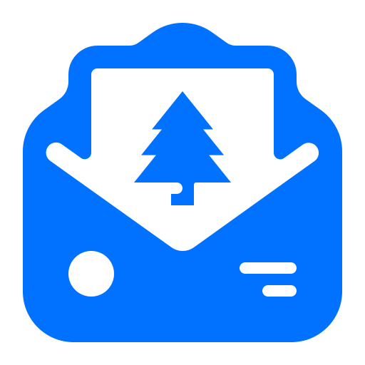 Christmas, email, message, tree icon