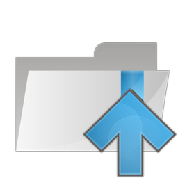 Folder, arrow, up icon