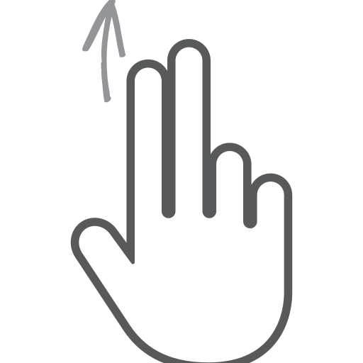 Finger, gesture, hand, interactive, scroll, swipe, up icon