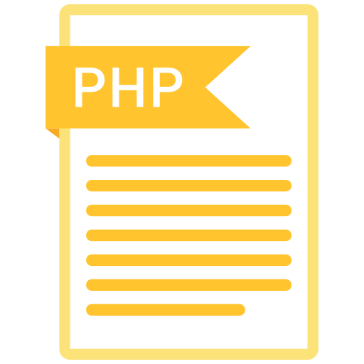 Document, extension, folder, paper, php icon