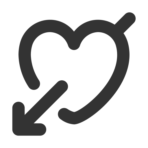 Arrow, heart, love, valentine icon