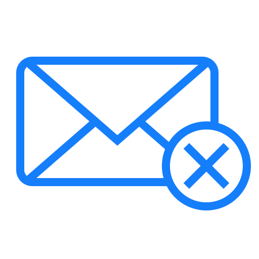 Mail, cancel icon