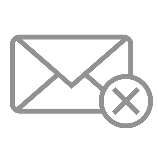 Mail, cancel icon