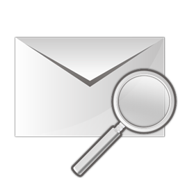 Envelope, zoom, email icon