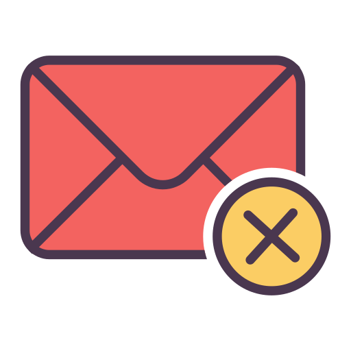 Chat, delete, email, envelope, internet, letter, mail icon