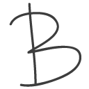 B, letter icon