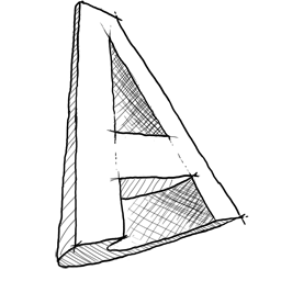 A, autocad, letter icon