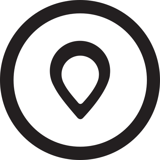 Linecon, location, map, pin, place, round icon