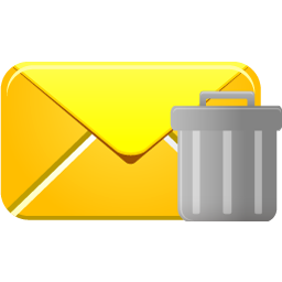 Email, trash icon
