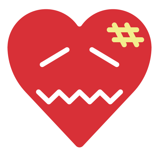 Confounded, confused, emoji, emotion, fail, heart icon