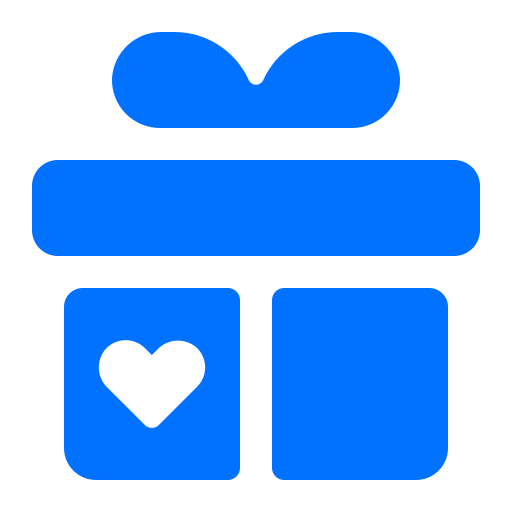Gift, heart, present, valentine icon