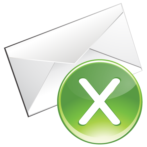 Email, green, remove icon