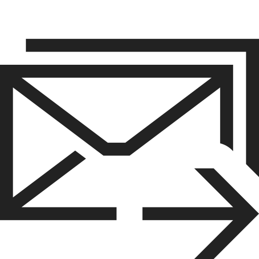 Double, email, mail, message, out, communication, office icon