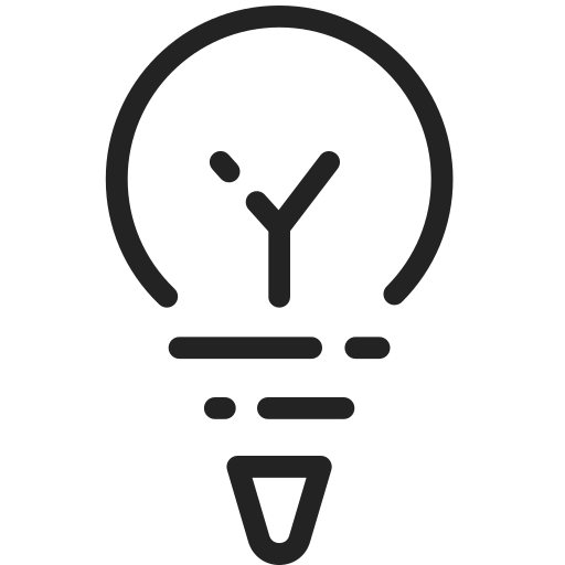 Business, management, marketing, office, bulb icon