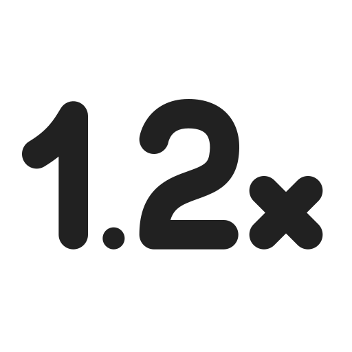 Ic, fluent, multiplier, 1, 2x, filled icon