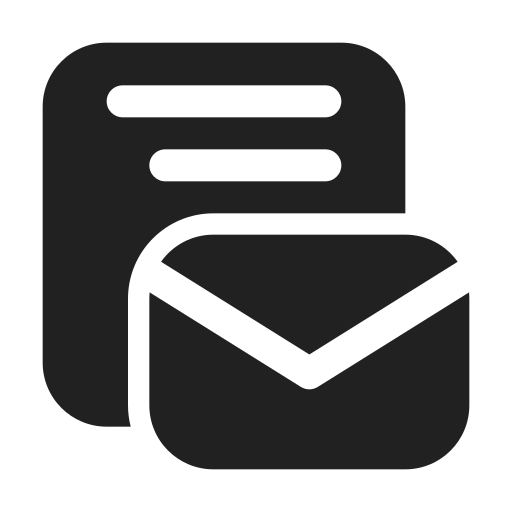 Ic, fluent, mail, template, filled icon