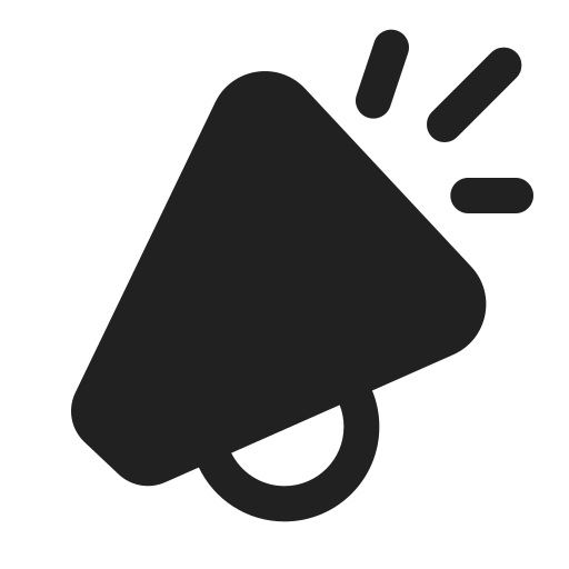 Ic, fluent, megaphone, loud, filled icon