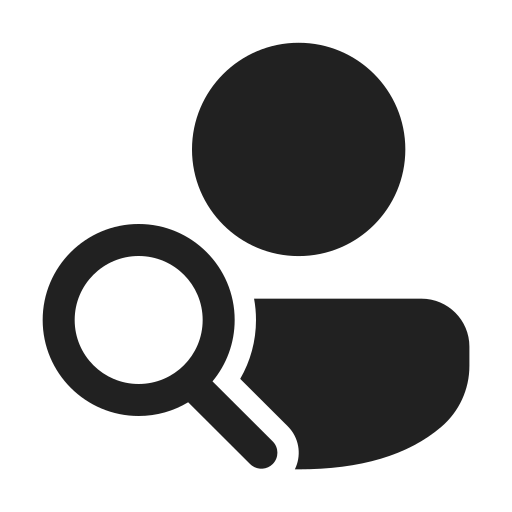 Ic, fluent, people, search, filled icon