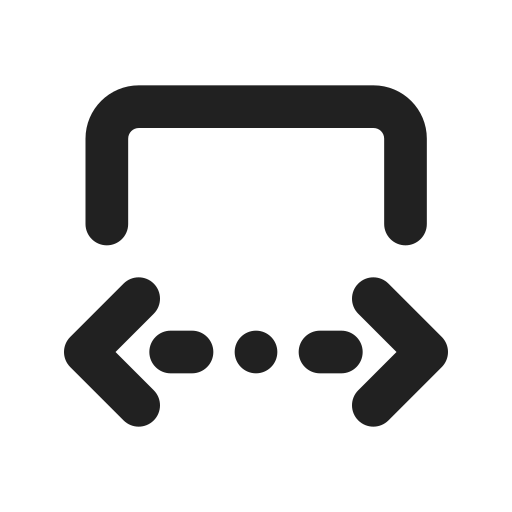 Ic, fluent, arrow, autofit, width, dotted, filled icon