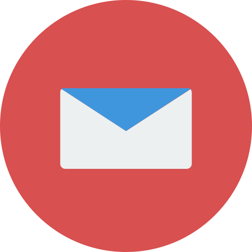 Envelope, letter, mail, office, red icon
