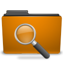 Orange, search icon
