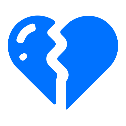Broken, heart, sad, valentine icon