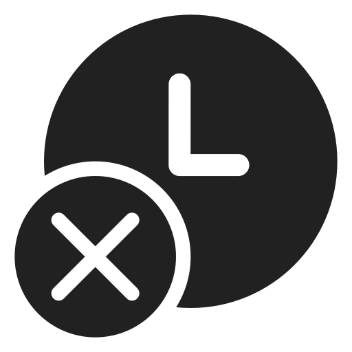 Ic, fluent, clock, dismiss, filled icon