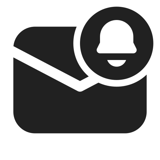 Ic, fluent, mail, alert, filled icon