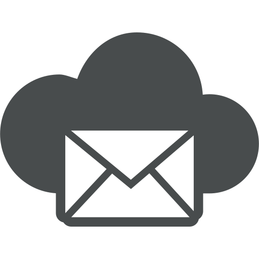 Closed, cloud, communication, email, envelope, letter, mail icon
