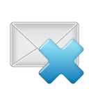 Delete, email icon