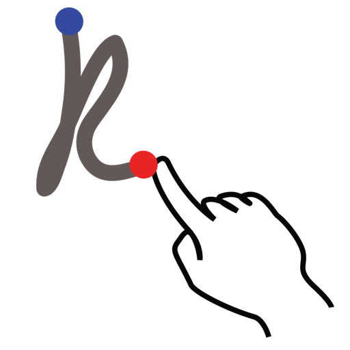 Gestureworks, k, letter, lowercase, stroke icon