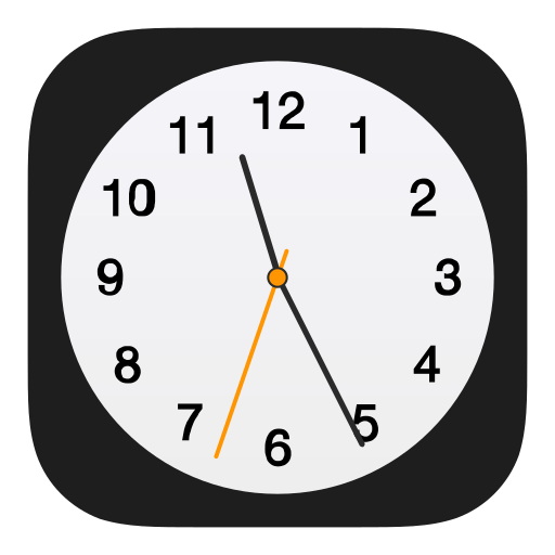 Apple, clock, alarm, hour, schedule, time, watch icon