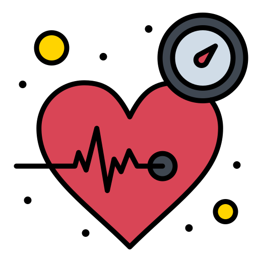 Beat, care, heart, pulse, time icon