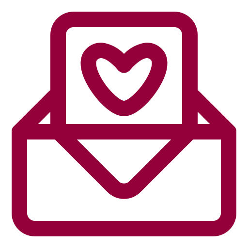 Message, love, heart, envelope, valentine, february, mail icon