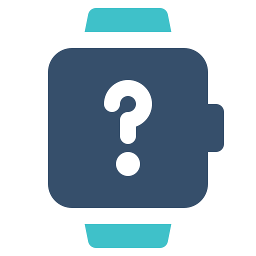 Watch, about, smartwatch, help icon
